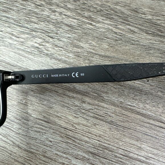Gucci GG1054 13V Matte Black Rectangular Eyeglasses Frame Italy 55-16-145 - Picture 10 of 10